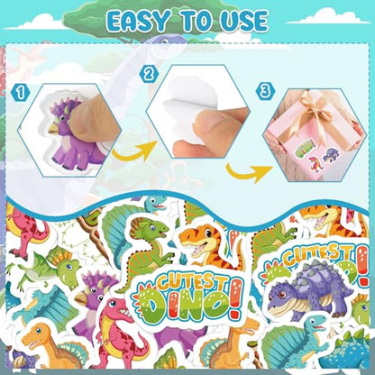 300Pcs Dinosaur Foam Stickers, Cute Self-Adhesive Dino Stickers Dinosaur Theme Decals Sticker Decorations for Home Classroom DIY Arts Crafts Dino Theme Party Favors Decor - style: Dinosaur