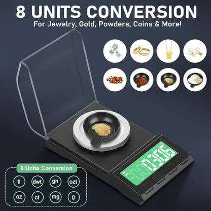 Portable Milligram Scale 100g/0.001g, Diyife Rechargeable Gram Scale
