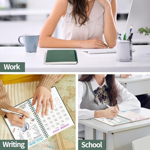 AHGXG Spiral Graph Paper Notebook, 110 Pages, A4 (8.5" x 11") - color: Green, style: A4-Graph