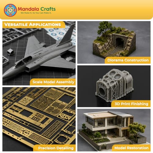 Mandala Crafts 33 Model Building Hobby Tools Kit for 3D Plastic Miniatures - style: Premium 33 PCs
