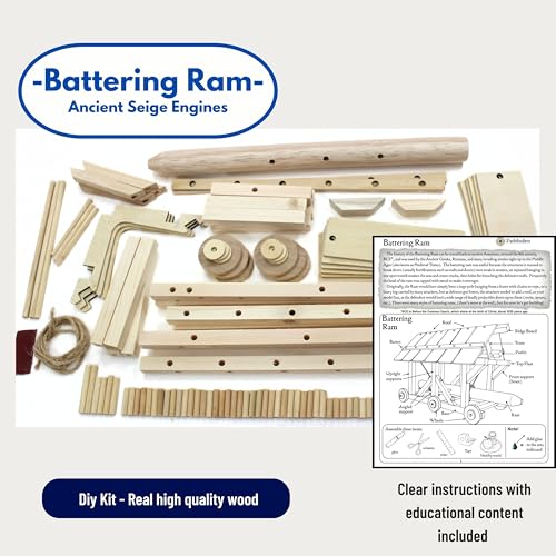 Pathfinders STEM kit | Roman Empire Battering Ram | Medieval Weapons Science Kits for Kids Age 8-10 10-14 | stem Kits for Kids Age 12-14 Physics Toys | Engineering kit | Learning Resource