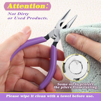 SPEEDWOX Mini Long Nose Pliers With Serrated Jaw and Chain Nose Pliers for Jewelry Making and Hobby Craft DIY - style: Long Nose Pliers