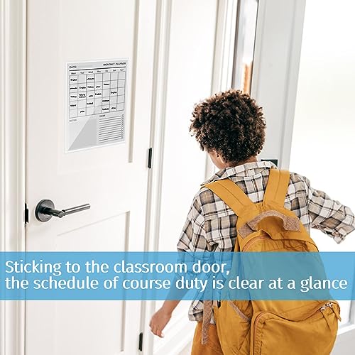 100Pcs Self Adhesive Display Pockets - 8.5 x 11 Inch Paper Sleeves for Wall and Door Communication, Clear Adhesive Sheet Protectors for Office, School, Box Posting Signs