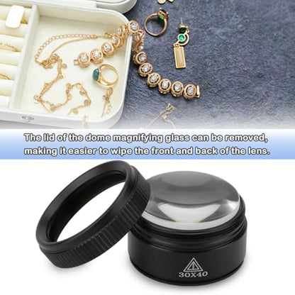Rongon 30X Portable Jewelers Loupe Pocket Handheld Magnifier - size: 30X40MM