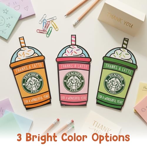 KATINAT 6 Pcs Teacher Appreciation Gift Card Holder, Teacher Fuel Teacher Gifts,Teacher Survival Kit Thank You Gifts for Women Men, End of Year Gifts Graduation First Day Back to School - color: Teacher Fuel