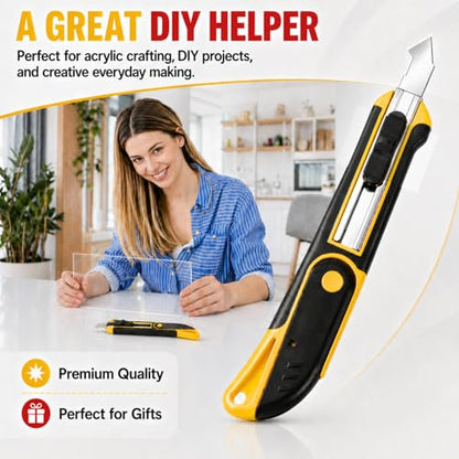 DIYSELF Professional Plexiglass Cutter, Acrylic Cutter with 10 SK5 Blades