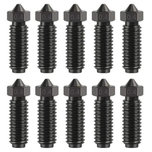 10PCS 3D Printer Kobra 3/Kobra S1 Hotend Hardened Steel Nozzles 0.4 - color: 6PCS Nozzles for Kobra 3