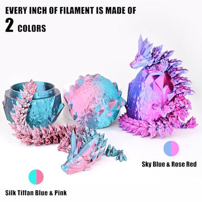 OVV3D PLA 3D Printer Filament Bundle, Dual Color Filament Silk PLA 1.75 - color: Blue Pink Purple Green