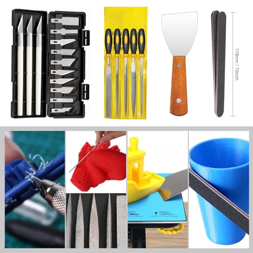 3D Print Finishing Kit with Electric Polishing Tool, Cleaning & Removal Set - color: Professional-Grade Tools