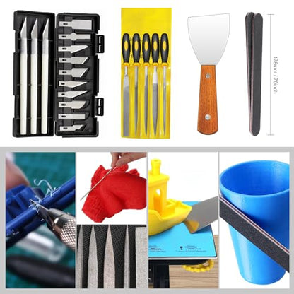 3D Print Finishing Kit with Electric Polishing Tool, Cleaning & Removal Set - color: Professional-Grade Tools