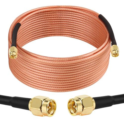 MOOKEERF SMA Male to SMA Male Cable - 30FT RG316 SMA Extension Cable 50 ohm for Router, Test Equipment, Signal Enhancer, Wireless Adapter,WiFi Antenna Applications - size: 30FT