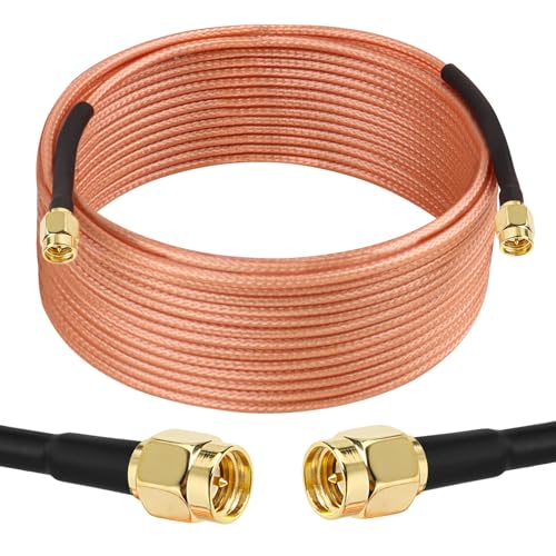 MOOKEERF SMA Male to SMA Male Cable - 35FT RG316 SMA Extension Cable 50 ohm for Router, Test Equipment, Signal Enhancer, Wireless Adapter,WiFi Antenna Applications - size: 35FT