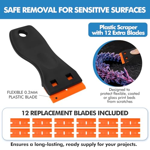 14Pcs 3D Printer Scraper Tool, Plastic Scraper for Scratch Free Removal