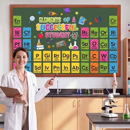 Pasimy 64 Pcs Science Bulletin Board Science Lab Cutout, Colorful