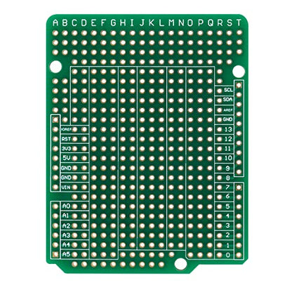 Prototyping Board, PCB Prototype Board, Protoboard Double Sided Perforated 2.54mm Pitch Soldering Breadboard Circuit Perma Proto Boards for Arduino UNO R3 Shield DIY Electronic Projects (10)