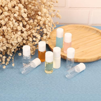 200 Pack 0.35 oz Plastic Bottles with Top Caps, Clear Empty 10 ml Flip Top Cosmetic Bottles for Lotion and Shampoo, Travel-Friendly, BPA-Free - size: 200 Pack 0.35 oz