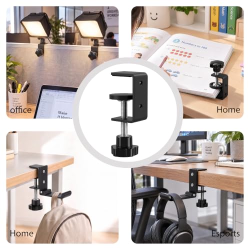 8-Pack 1 Inch Heavy Duty Mini C Clamps, Black Metal Desk Clamps with 0-1.38 Inch Clamping Capacity - Perfect For Workbenches, Diy Projects & Crafting(parallel clamps)