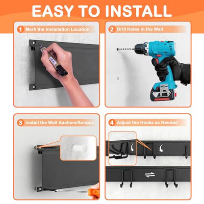 Ultrawall Garden Tool Organizer, 48 Inch Garage Tool Organizer Wall Mount