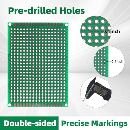 365Pcs Double Sided PCB Board Kit 4 Sizes Circuit Prototype Boards