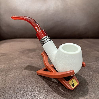 Lot 10 Red Foldable Stand Smoking Pipe Plastic Cigar Pipe Rack Holder - color: Red