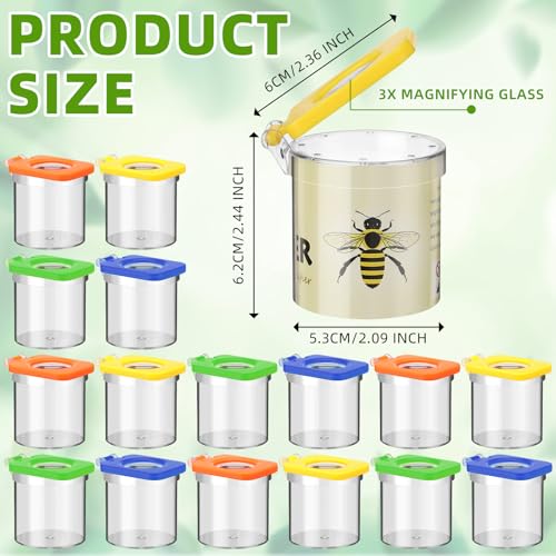 Halloscume 36 Pcs Insert Bug Viewer for Kids Magnifying Insect Box