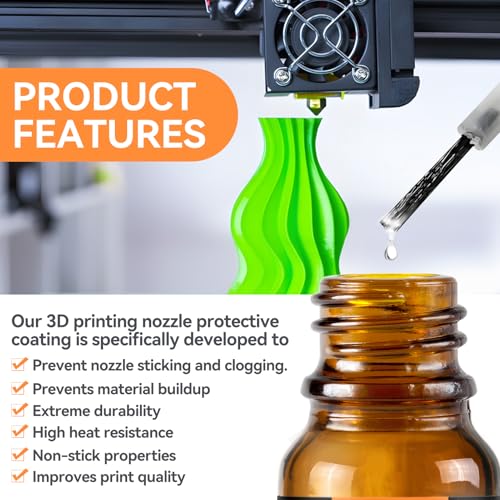 WANHAO 10ML 3D Printer Nozzle Protection Coating, Avoid Nozzle Buildup - size: 10ml