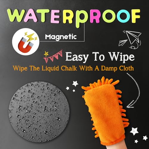 Magnetic Chalkboard Contact Paper for Wall, 47.2" x 18" Magnetic Wall Decal - color: Black 1pc, size: 47.2"W x 18"H