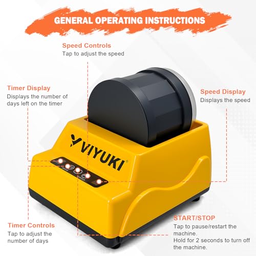 Rock Tumbler Kit 3-Speed Motor & 7-Day Timer
