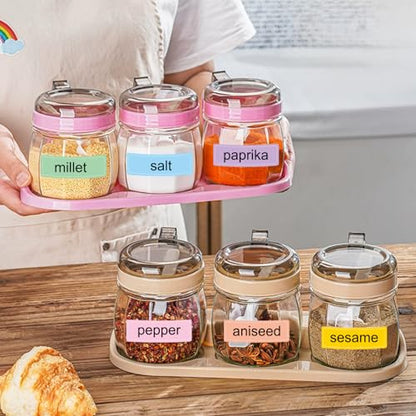 Removable Labels, 480 Pack, 1 x 3 in, Solid Pastel