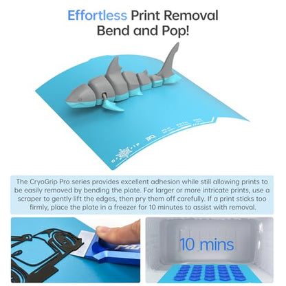 BIQU CryoGrip Pro Frostbite Cold Build Plate for Centauri Carbon/CC 2 - color: Frostbite-Blue, size: 260*286.5MM, style: Frostbite