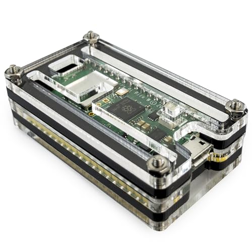 C4Labs Zebra Pico W Case – for the Raspberry Pi Pico W/Pico 2 / Pico 2W - Single Pack - size: Single