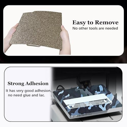 2pcs with 3 Patterns Smooth Camouflage+High Rise Build Plate and Textured PEI Sheet 257x257mm, Double Sided Flexible 3D Printer Platform for Bambu Lab X2D/A1/X1/X1C/X1E/P1P/P1S 3D Printers - color: GLMC&PEI(2PC)