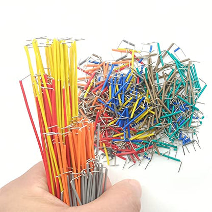 840 Pcs Breadboard Jumper Wire Cables for Arduino, 14 Values, 2 mm/0.08"-125 mm/4.92" U-Shape Magnetic Jumper Wires Assortment kit & 120Pcs 20cm/8 inch Length Dupont Cable Assorted Kit - size: 840pcs Jumper Wires + 120pcs Dupont Cable