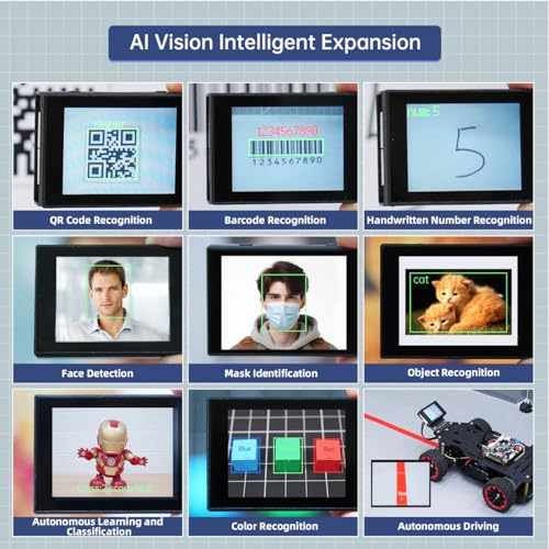 K210 Camera & Voice Module, Robot Secondary Development Kit for LeArm Open Source Upgrade, with WonderMV AI Vision, WonderEcho Voice Module, Sign Card, Memory Card & Reader, Robotic Arm Upgrade