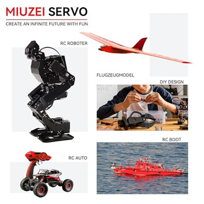 Miuzei 20KG Servo Motor High Torque Metal Gear Digital for 1/10 RC Car 1Pcs