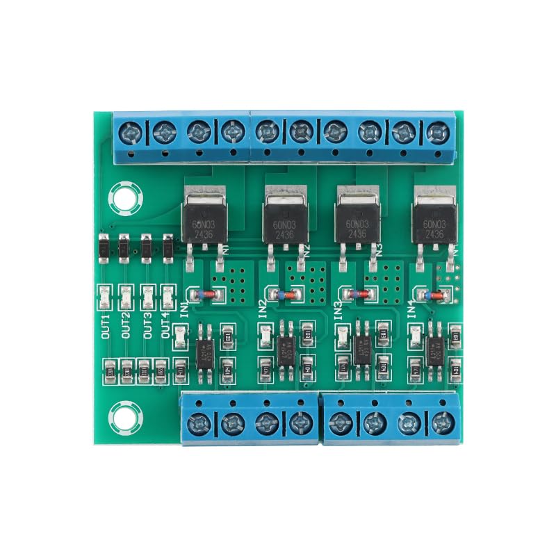 2Pcs 4-Channel MOS FET PWM PLC Module Amplifier Circuit Board Driver Module DC 3.7-27V 10A Driver Board