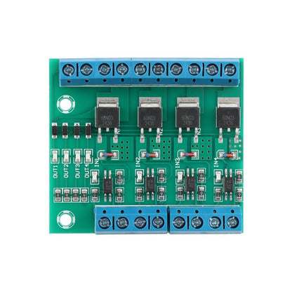 2Pcs 4-Channel MOS FET PWM PLC Module Amplifier Circuit Board Driver Module DC 3.7-27V 10A Driver Board