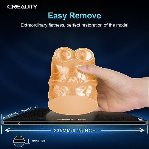 UNIDO Creality Official Ender 3 Glass Bed Upgraded, High Hardness Durable Glass Platform for 3D Printer, Tempered Glass Build Plate for Ender 3 Pro, Ender 5, Ender 5 Pro, Ender 3 V2, 235x235×4mm