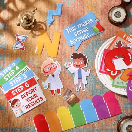 Pajean 93 Pcs Science Talk Bulletin Board Set Science Posters - style: Science Talk