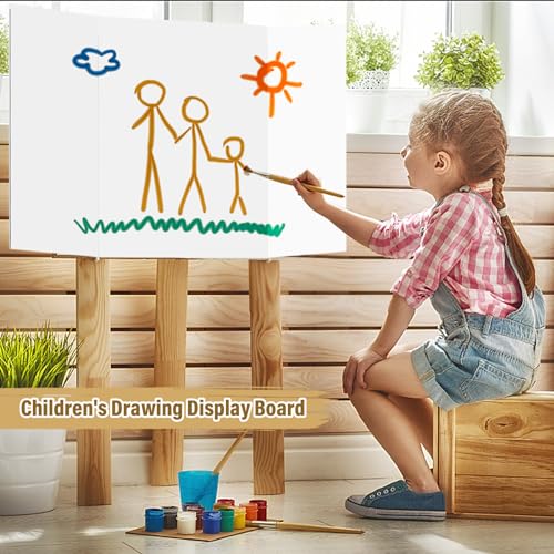 4 Pcs Trifold Poster Board, 26x17 inches White Poster Board Comes with Sticky Accessories, Corrugated Presentation Boards, Display Board for School Projects, Business Presentations - size: 26x17 in, style: 4 count