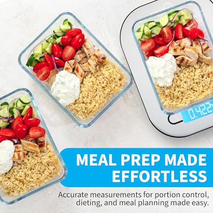 Smart Weigh Stainless Steel Kitchen Scale, 11 lb x 1g, Nutrition Tracking - color: Stainless Steel