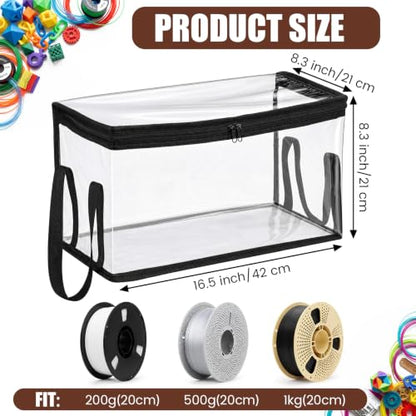 Dansydaisy 2 Pack 3D Printer Filament Storage Box Holds up to 12 Rolls