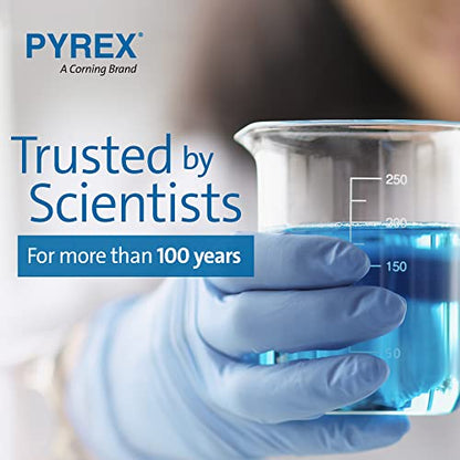 PYREX Griffin Borosilicate Glass Beaker - Low Form Graduated Measuring Beaker with Spout – Premium Scientific Glassware for Laboratories, Classrooms or Home Use - PYREX Chemistry Glassware, 1L, 2/Pk - size: 1 L