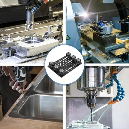 Gantry Plate Kit Aluminum Black Anodized 3D Printer Gantry Board with Pulley for 20-80mm / 0.8-3.1in Aluminum Extrusion Linear Rail 3D Printer Accessories