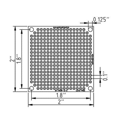 Double Sided LF HASL Perf Board, PCB Board, Electronic Circuit Board for DIY Prototype Circuit, FR4, Plated Through Hole Solder Prototype Board, ST-PERF-2-2 (2" x 2" - 2 Pack) - style: 2" x 2" - 2 Pack