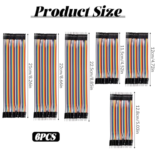 Male to Female Jumper Wires, Breadboard Jumper Wires Cable Kit