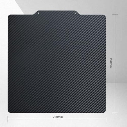 Textured PEI & Smooth PET (Carbon Fiber Pattern) Heat Bed Plate Flexible Print Bed Compatible with Artillery Genius - color: PEI & PET (Carbon Fiber Pattern), size: 220*220mm