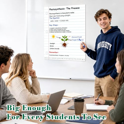 17 x 21 in Giant Magnetic Notebook Paper,Dry Erase Lined for Classroom - size: Notebook Paper - 17 x 21 in
