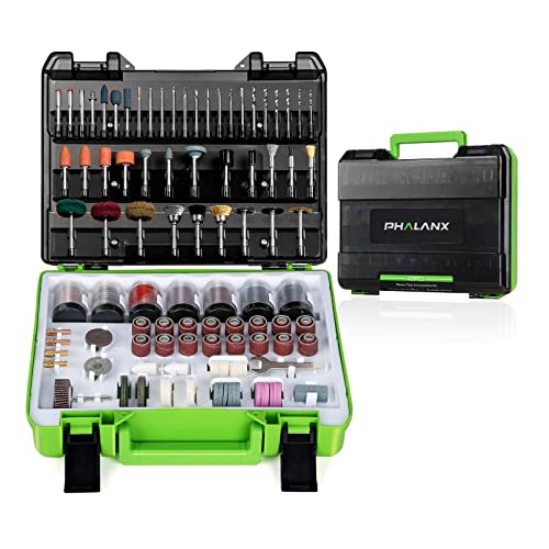 PHALANX Rotary Tool Accessory Kit, 420 Pcs Accessories Kit, 1/8"(3.2mm) Diameter Shanks, Universal Fitment All Rotary Tool for Easy Cutting, Sanding, Grinding, Sharpening, Engraving, Carving- PRA420… - color: 420pcs Accessories Kit