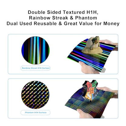 Smooth H1H Build Plate（with Magnetic Base）235x235mm,Rainbow Streak+Phantom Double-Sided Effect Plate for Creality K1/K1 SE/K1C/Ender 3 S1/3 S1 Pro/Ender 5 S1/Ender3 V3 KE/Ender3 V3 SE - color: H1H with Magnetic Plate, size: 235x235mm